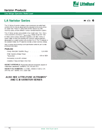 Datasheet V130LA2 manufacturer Littelfuse